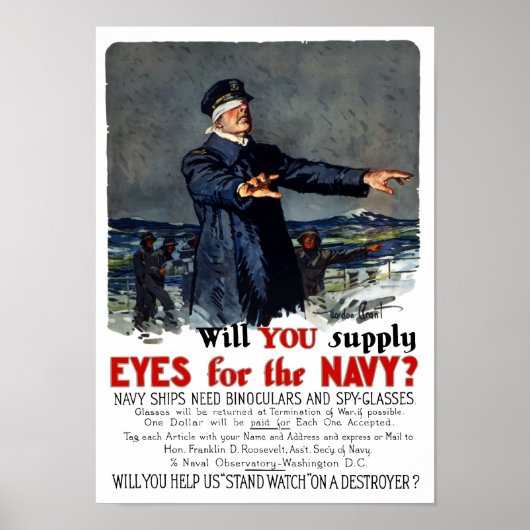 Poster Veux-tu fournir des yeux pour la Marine ? Première (Devant)