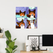 Poster "Veux-Tu Un Traitement ?" Comique de Corgi drôle (Bureau à domicile)