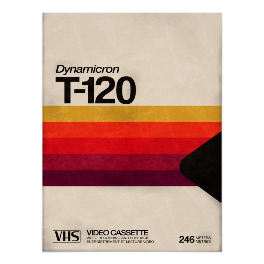 Poster VHS Cassette 80s (Devant)