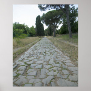 Poster Via Appia Appian voie, route romaine