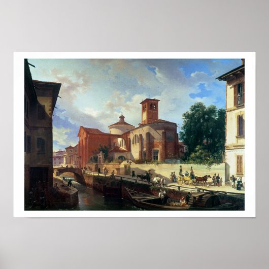 Poster Via Fatabene Fratelli, Milan 1830 (Devant)