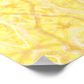 Poster Viaduc Jaune Clair Art Abstrait Aquarelle (Coin)