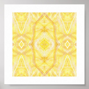 Poster Viaduc Jaune Clair Art Abstrait Aquarelle