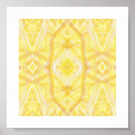 Poster Viaduc Jaune Clair Art Abstrait Aquarelle (Devant)