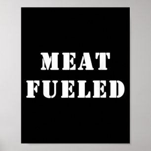 Poster Viande Alimentée. Citation de Keto Carnivore amusa