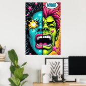 Poster VIBE! Pop Art Criant (Bureau à domicile)
