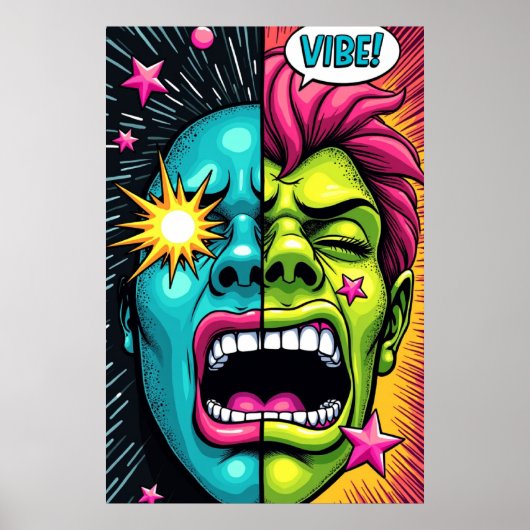 Poster VIBE! Pop Art Criant (Devant)