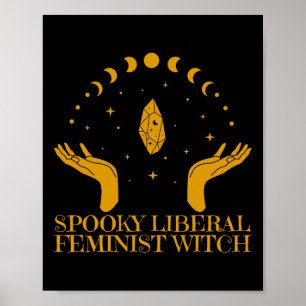 Poster Vibe sorcière féministe libérale éffrayante pour H