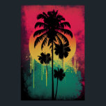 Poster Vibe Vintage Ombre Pop Art Palm Tree<br><div class="desc">Cette Impression de palmier Ombre Pop Art Retro Vintage s'ajoute parfaitement à toute décoration de maison d'inspiration rétro ou vintage. Doté d'un design à l'ombre éclatante et colorée, cet imprimé saisit l'essence des styles rétro et pop avec une touche moderne. Le design des palmiers ajoute une touche de paradis tropical,...</div>