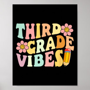 Poster Vibes 3e année 1re année Jour de l'école Enseignan