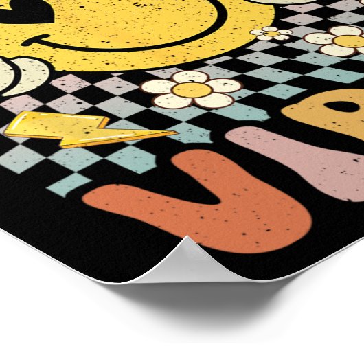 Poster Vibes 3e année Retro Enseignant 1er Jour de Sch (Coin)