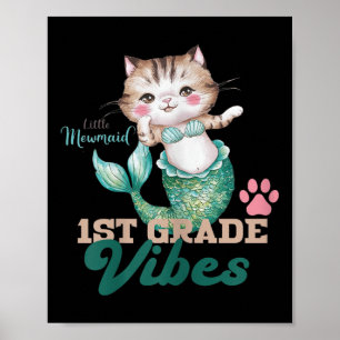 Poster Vibes charmantes de première année Chat Sirène Mew