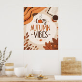 Poster Vibes d'automne confortables - Design plat minimal (Cuisine)