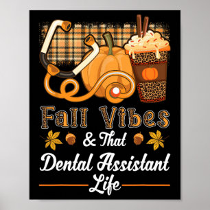 Poster Vibes d'automne Dental Istant de vie Citrouille Ép