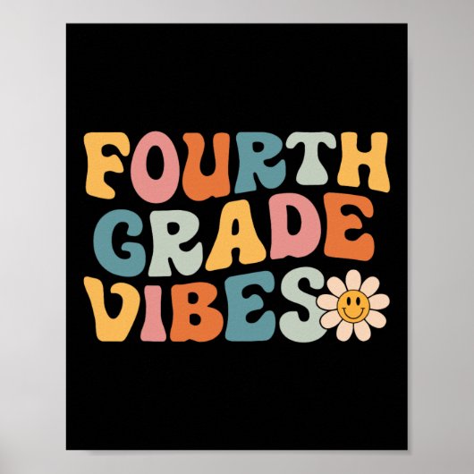 Poster Vibes de 4e année - Équipe de 4e année Rétro 1er j (Devant)