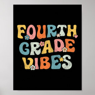 Poster Vibes de 4e année - Équipe de 4e année Rétro 1er j