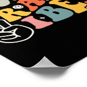 Poster Vibes de 4e année Équipe Rétro 1er jour de Scho (Coin)