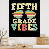 Poster Vibes de 5e année pour enseignant (Cuisine)