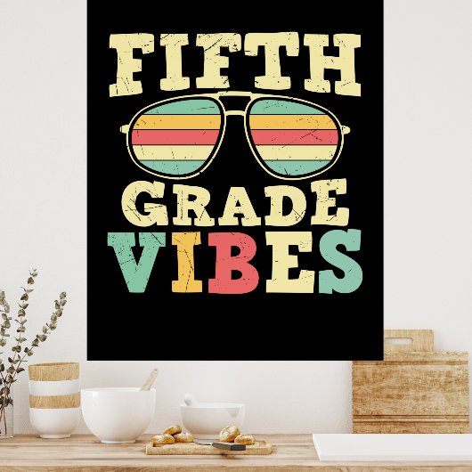 Poster Vibes de 5e année pour enseignant (Cuisine)