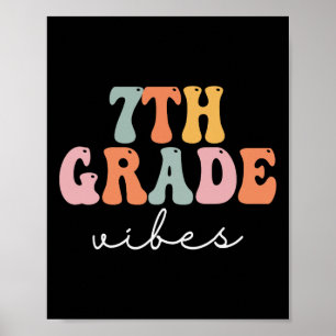 Poster Vibes de 7e année Retro Femmes Super Joyeuses Prem