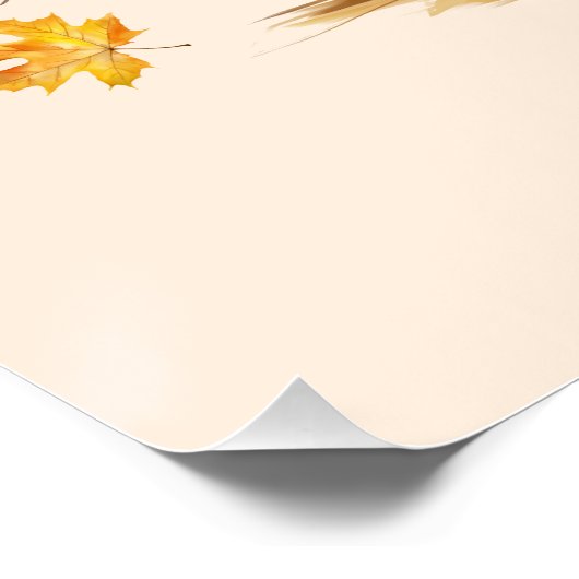 Poster Vibes de chute d'aquarelle (Coin)