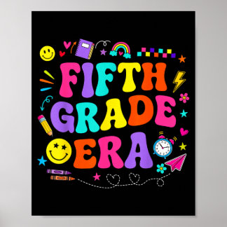 Poster Vibes de cinquième année Rétro Groovy Retour à l'é