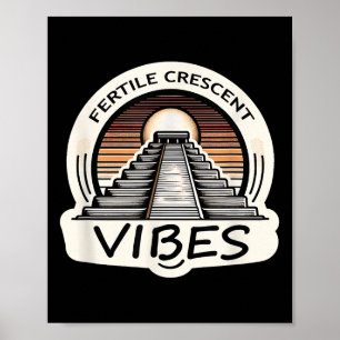 Poster Vibes de Croissant Fertile Funny Ancien Mésopotami