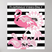 Poster Vibes de Flamant rose uniquement Flamant rose en b (Devant)