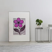 Poster Vibes de fleurs rétro