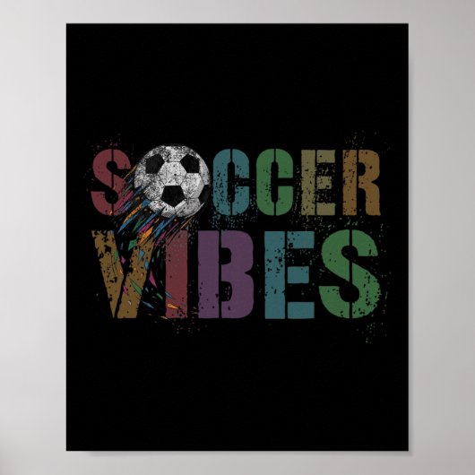 Poster Vibes de foot tendance Entraînement des femmes Gar (Devant)