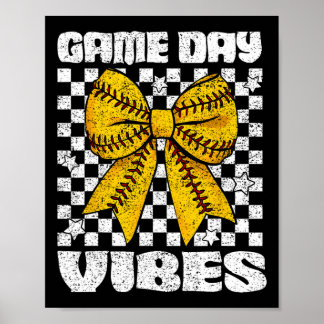 Poster Vibes de jour de jeu Coquette Bow Softll Maman Sof