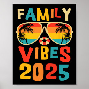 Poster Vibes de la famille 2025 Réunion de famille en vac