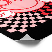 Poster Vibes de la Saint-Valentin mignonnes Groovy Saint- (Coin)