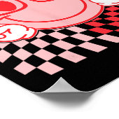 Poster Vibes de la Saint-Valentin mignonnes Groovy Saint- (Coin)
