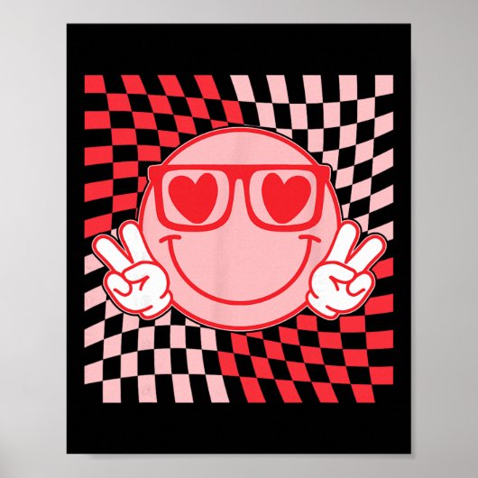Poster Vibes de la Saint-Valentin mignonnes Groovy Saint- (Devant)