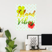 Poster Vibes de l'île jamaïcaine (Bureau à domicile)