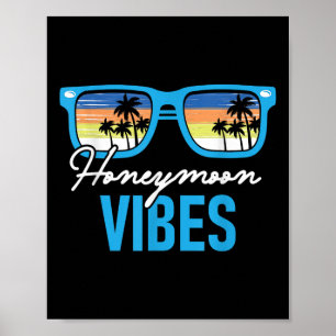 Poster Vibes de lune de miel - Vacances de lune de miel M