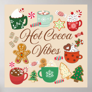 Poster Vibes de Noël au cacao chaud