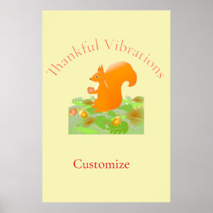 Poster Vibes de remerciement écureuil Thunder_Cove