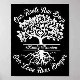 Poster Vibes de réunion de famille racines profondes amou