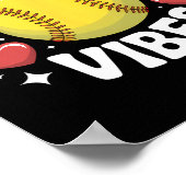 Poster Vibes de softball Équipe de softball de lancer rap (Coin)
