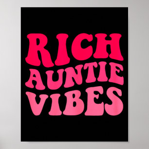 Poster Vibes de tante riche Tante Femmes Meilleures Maman