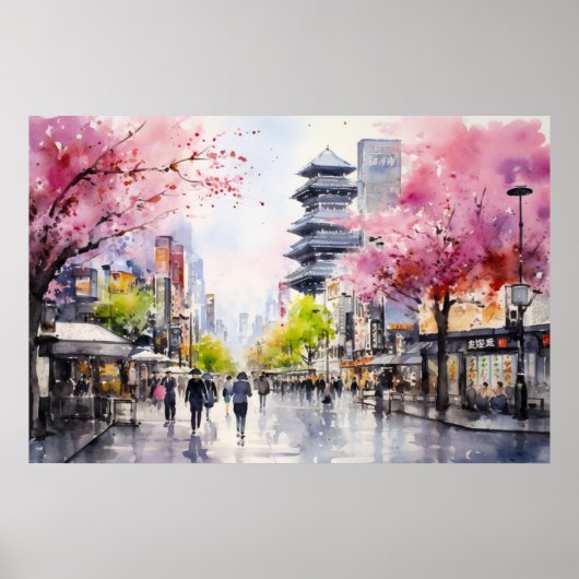 Poster Vibes de Tokyo - Art du paysage (Devant)