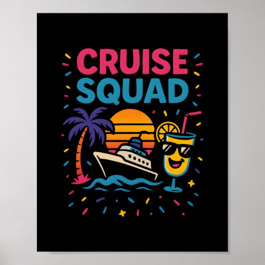 Poster Vibes de vacances de l'équipe de croisière (Devant)