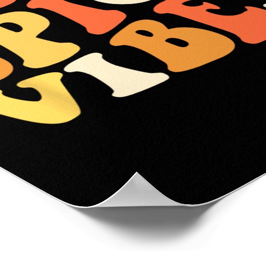 Poster Vibes d'épices citrouilles Rétro Vibes d'automne (Coin)