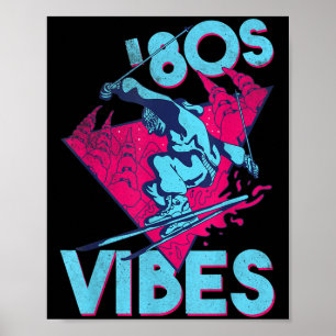 Poster Vibes des années 80, Ski Vintage des années 80