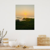 Poster Vibes d'été | Monogramme ombré de soleil et de sab (Cuisine)