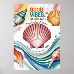 Poster Vibes d'été Retro Beach Illustration