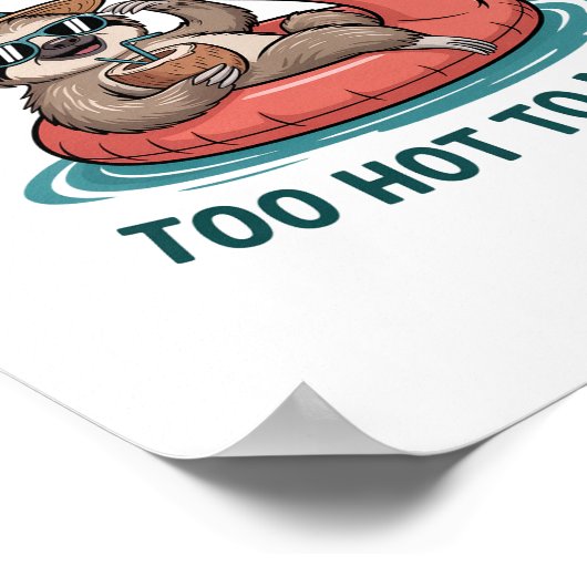 Poster Vibes d'été Sloth Funny Lazy Float (Coin)