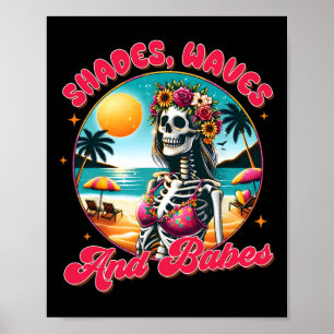 Poster Vibes d'été Vacances à la plage Lunettes de soleil